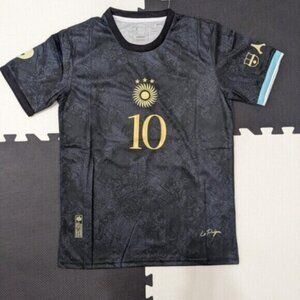 Argentina Messi Black Jersey La Pulga #10 Special Edition Version